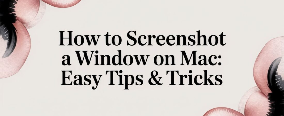 How to Screenshot a Window on Mac: Easy Tips & Tricks