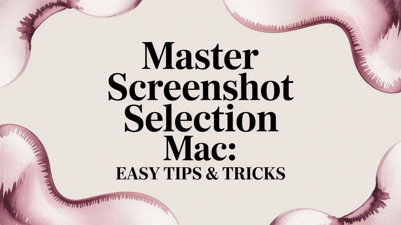 Master Screenshot Selection Mac: Easy Tips & Tricks