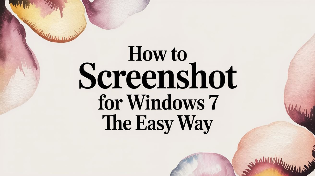 How to Screenshot for Windows 7 The Easy Way