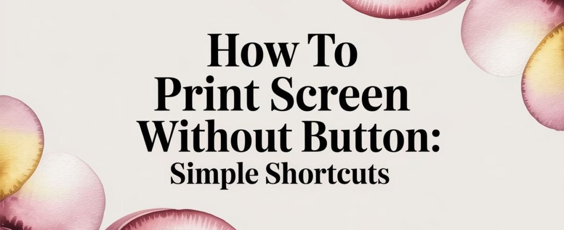 how to print screen without button: Simple shortcuts