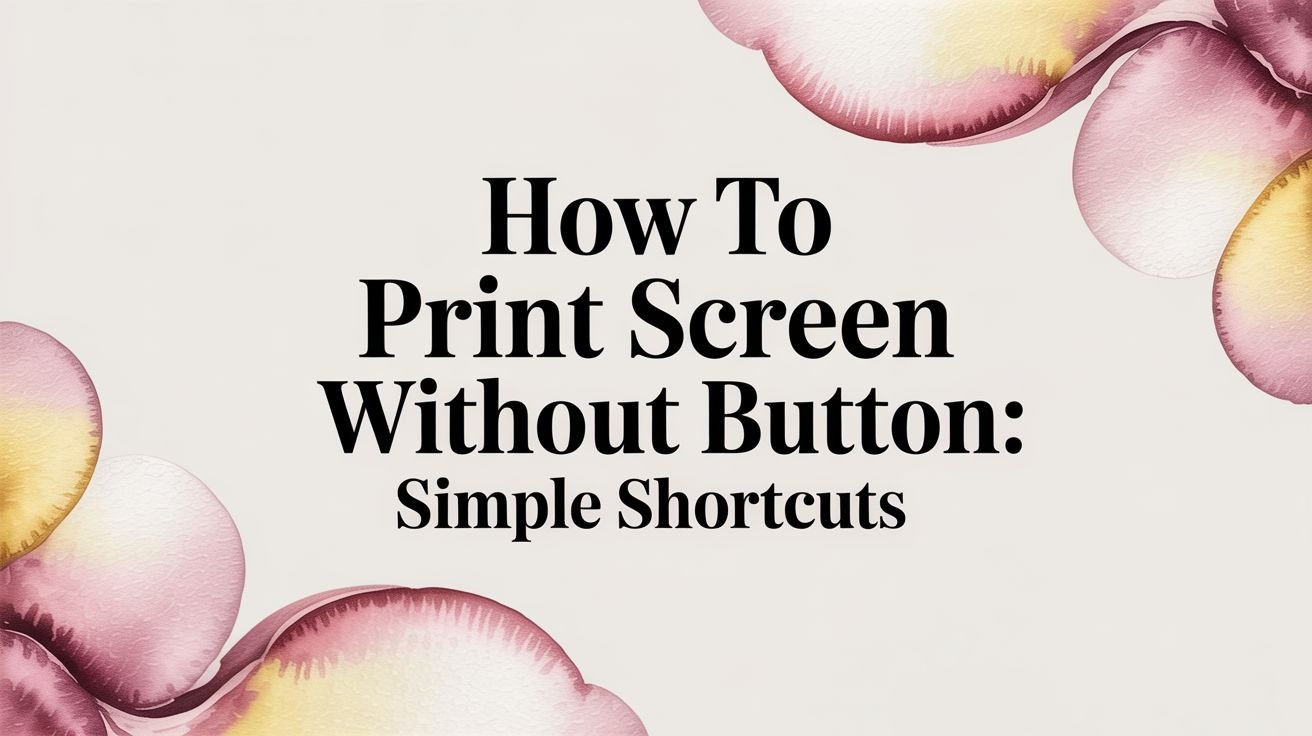 how to print screen without button: Simple shortcuts