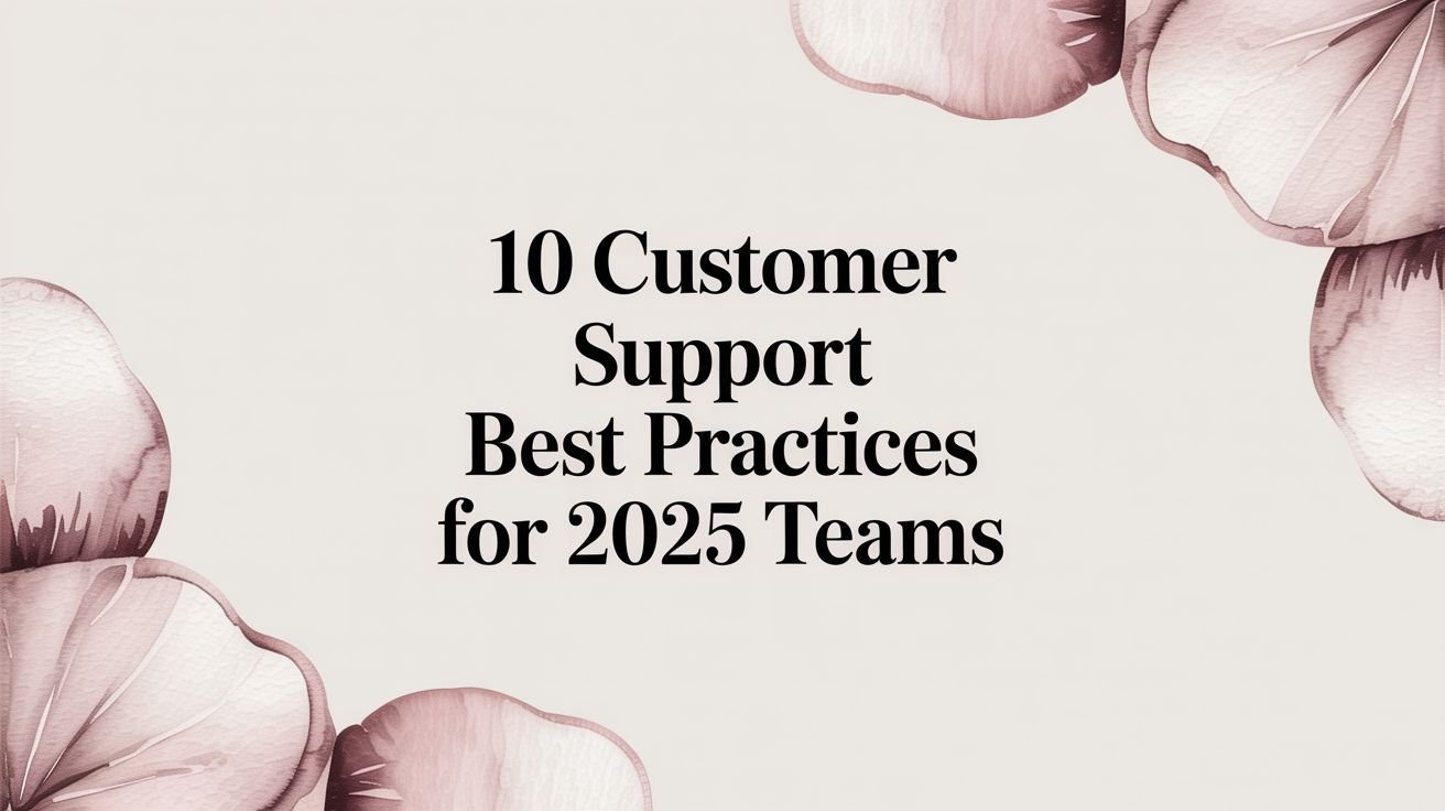 10 Customer Support Best Practices for 2025 Teams