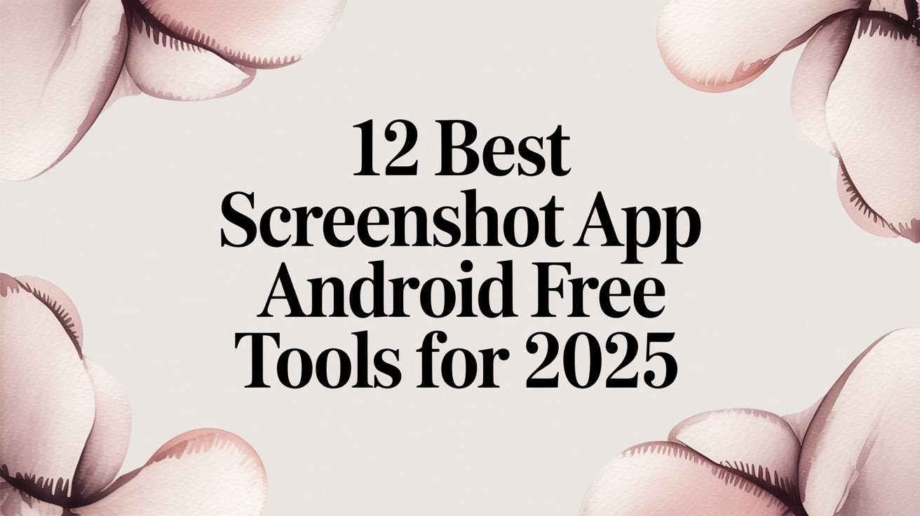 12 Best Screenshot App Android Free Tools for 2025