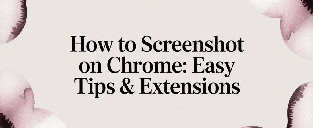 How to Screenshot on Chrome: Easy Tips & Extensions