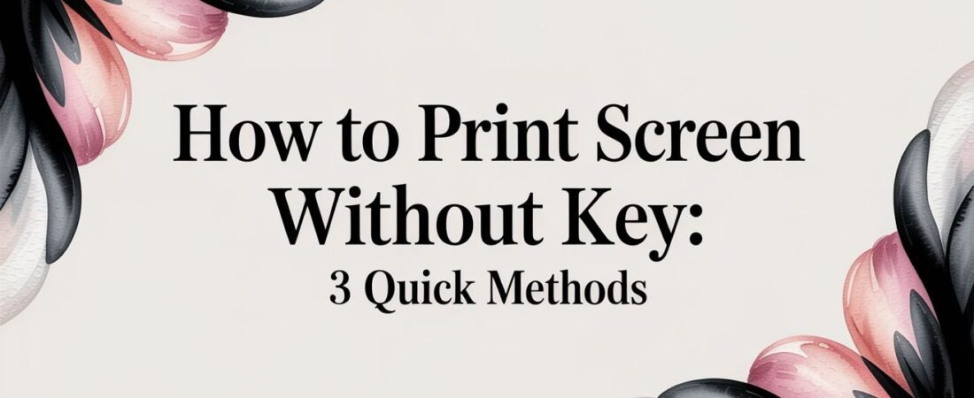 how to print screen without key: 3 quick methods