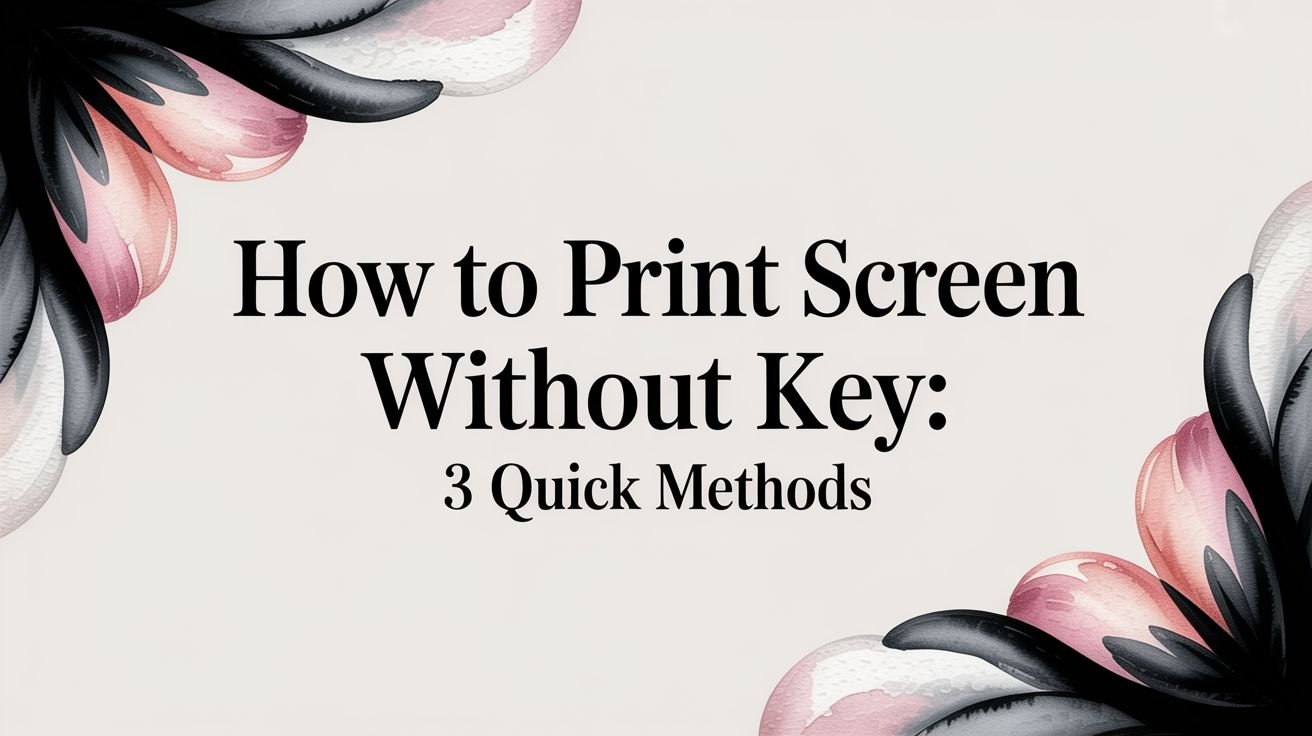 how to print screen without key: 3 quick methods