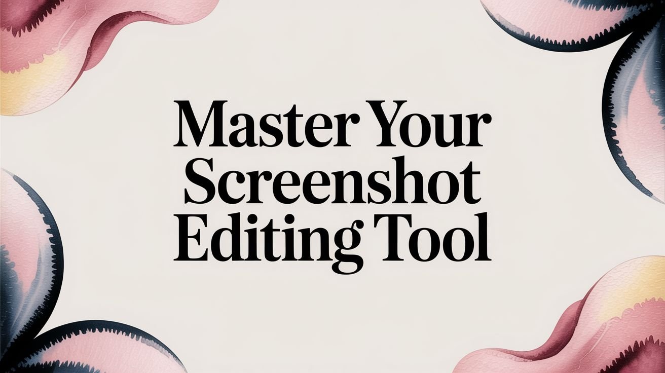 Master Your Screenshot Editing Tool