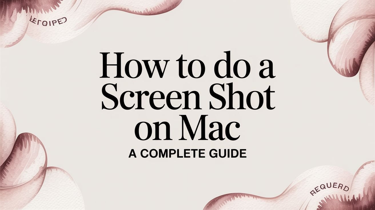 How to Do a Screen Shot on Mac A Complete Guide