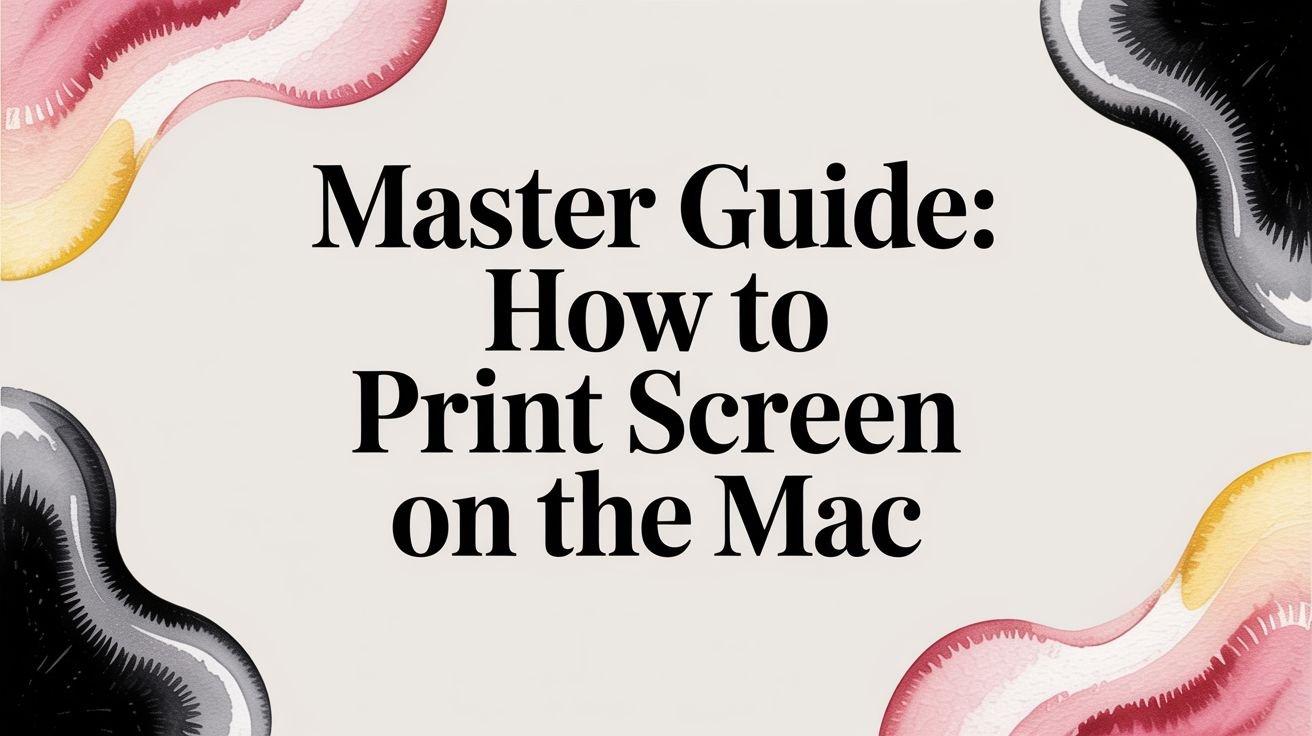 Master Guide: how to print screen on the mac